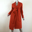 Bottega Veneta Cashmere Coat Terracotta Size 40 Tie-Front Jacket