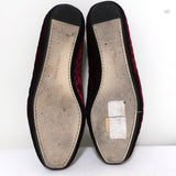 Bottega Veneta Smoking Slippers Burgundy Intrecciato-Embroidered Velvet Size 36 - Celebrity Owned