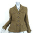 Burberry Brit Military Jacket Symdale Olive Linen Size US 4
