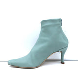 BY FAR Ankle Boots Stevie 22 Blue Stretch Leather Size 36 Pointed Toe Booties - Celebrity Owned