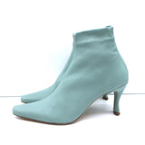 BY FAR Ankle Boots Stevie 22 Blue Stretch Leather Size 36 Pointed Toe Booties - Celebrity Owned