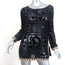 Calypso St Barth Top Mianette Black Velvet Burnout Size Small Long Sleeve Blouse