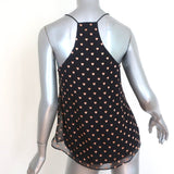 CAMI NYC The Racer Tank Top Black Burnout Heart Print Size Extra Small - Celebrity Owned