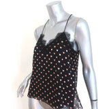 CAMI NYC The Racer Tank Top Black Burnout Heart Print Size Extra Small - Celebrity Owned