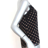 CAMI NYC The Racer Tank Top Black Burnout Heart Print Size Extra Small - Celebrity Owned