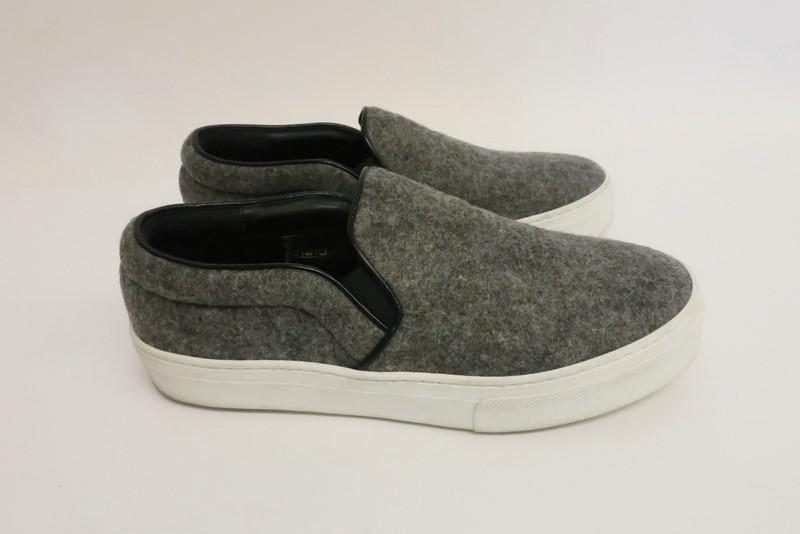 Celine Skate Sneakers Gray Flannel Size 37.5 Slip-On Flat - Celebrity Owned