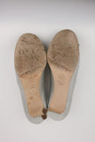 Chanel 15C Cap Toe Platform Pumps Silver Metallic & Black Leather Size 38.5 - Celebrity Owned