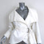 Charles Chang Lima Wrap Jacket White Stretch Cotton Size 8