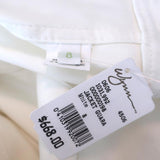 Charles Chang Lima Wrap Jacket White Stretch Cotton Size 8 - Celebrity Owned