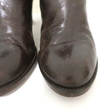 Chloe Ankle Boots Dark Brown Leather Size 40.5 High Heel Booties - Celebrity Owned