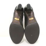 Chloe Ankle Boots Dark Brown Leather Size 40.5 High Heel Booties - Celebrity Owned