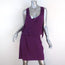 Chloe Dress Violet Draped Wool Size 40 Sleeveless Blouson Mini