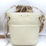Chloe Roy Bucket Bag Cream Leather Small Crossbody Shoulder Bag - Celebrity Owned