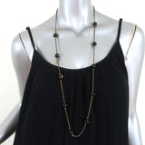 Christian Dior Logo Bead Necklace Black/Gold - Celebrity Owned