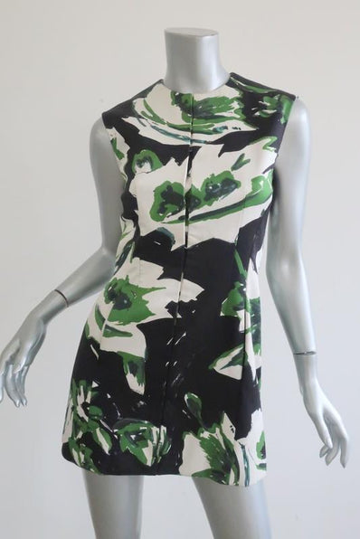 Christian Dior Multi Color Floral Silk Long Vest Sz US4 - Celebrity Owned