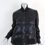 Christiansen Leather-Sleeve Puffer Jacket Navy/Black Size 6 - Celebrity Owned