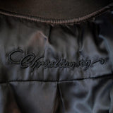 Christiansen Leather-Sleeve Puffer Jacket Navy/Black Size 6 - Celebrity Owned