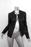 Crippen Leather Jacket Black Size Medium Zip-Up Biker Jacket - Celebrity Owned