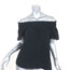 Current/Elliott Off the Shoulder Top Madeline Black Size 0 Short Sleeve Blouse
