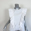 Current/Elliott Ruffled Top White Cotton Poplin Size 2 Sleeveless Blouse