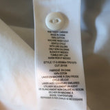 Current/Elliott Ruffled Top White Cotton Poplin Size 2 Sleeveless Blouse - Celebrity Owned