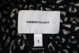 Current/Elliott Tee Clary Hunter Green Leopard Print Linen Size 1 T-Shirt Top - Celebrity Owned