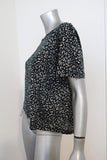 Current/Elliott Tee Clary Hunter Green Leopard Print Linen Size 1 T-Shirt Top - Celebrity Owned