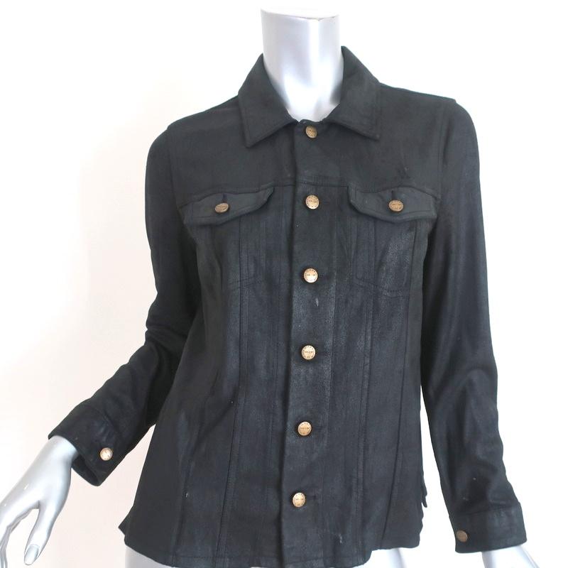 Current/Elliott The Mechanic Leather Jacket Black Size 2 - Celebrity Owned