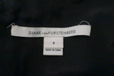 Diane von Furstenberg Sarita Dress Black Flower Lace Size 6 V-Back 3/4 Sleeve - Celebrity Owned