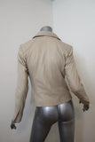 Doma Darken Leather Biker Jacket Ecru Size Small Motorcycle Jacket - Celebrity Owned