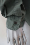 Dries Van Noten Army Shirt Olive Cotton Size 44 Long Sleeve Button Down Top - Celebrity Owned