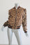 Dries Van Noten Leopard Print Metallic Bomber Jacket W/ Faux Fur Sleeves Sz Small
