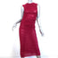 Dries Van Noten Ruched Mesh Top and Midi Skirt Set Fuchsia Size Small