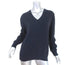 Dries Van Noten V-Neck Pullover Sweater Navy Alpaca-Blend Size Large