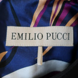 Emilio Pucci Dress Black Stretch Ponte Size US 6 Ruffle Sleeve Sheath - Celebrity Owned