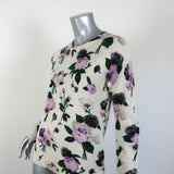 Equipment Cashmere Sweater Sloane Floral Print Sz Extra Small Crewneck Pullover - Celebrity Owned