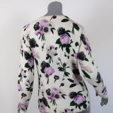 Equipment Cashmere Sweater Sloane Floral Print Sz Extra Small Crewneck Pullover - Celebrity Owned
