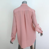 Equipment Essential Top Misty Rose Silk Size Large Long Sleeve Shirt NEW - Celebrity Owned