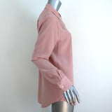 Equipment Essential Top Misty Rose Silk Size Large Long Sleeve Shirt NEW - Celebrity Owned