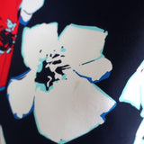 Equipment Slim Signature Sleeveless Top Navy Floral Print Silk Size Extra Small - Celebrity Owned
