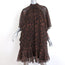 Erdem Dress Elviretta Leopard Print Fil Coupe Chiffon Size US 2