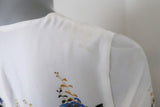 Erdem Emma Mini Shift Dress White/Multi Floral Print Silk Size 8 US 4 - Celebrity Owned