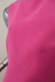 Escada Dress Pink Wool Size 38 Sleeveless Ruffled Hem - Celebrity Owned