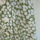 Faithfull The Brand Mini Wrap Dress Blanco Green/White Floral Print Size Medium - Celebrity Owned