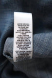 FRAME Shirt Lace-Up Blouse Hadley Chambray Denim Size Small Long Sleeve Top - Celebrity Owned