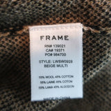 FRAME Sweater Cheetah Jacquard Wool-Cotton Size Small Puff Sleeve Pullover - Celebrity Owned