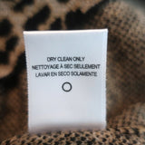 FRAME Sweater Cheetah Jacquard Wool-Cotton Size Small Puff Sleeve Pullover - Celebrity Owned