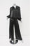 Ganni Matching Shirt & Pants Set Cameron Black Polka Dot Print Satin Size 38 NEW