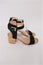 Gianvito Rossi Cork Sandals Rikki Black Suede Size 38 Ankle Strap Mid-Heel