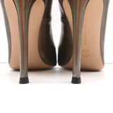 Gianvito Rossi Ellipsis High Back Pumps Holographic Leather Size 39 Pointed Toe - Celebrity Owned